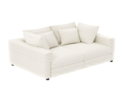 4 Seat Sofa, Modern Comfy Upholstered Sofa Cloud Couch, Deep Seat Couches With Soft Pillows