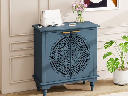 Hollow - Carved 2 Doors Accent Cabinet