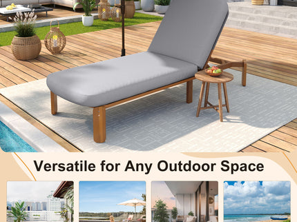 Outdoor Chaise Lounge With Adjustable Backrest