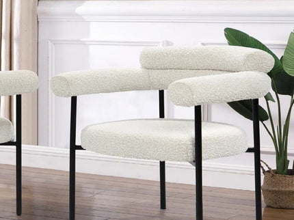 Upholstered Accent Dining Chairs With Armrests (Set of 2)