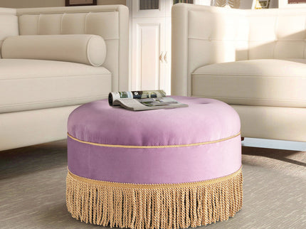 Yolanda - Round Upholstered Accent Ottoman