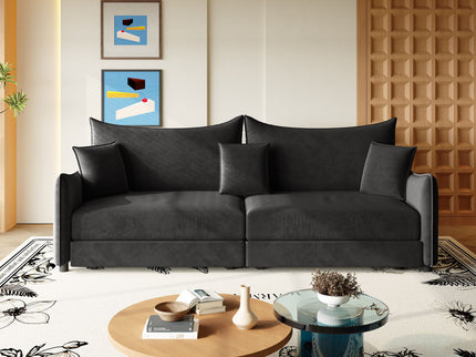 King Pull Out Sofa Bed, 3-In-1 Convertible Bed With 3 Pillows