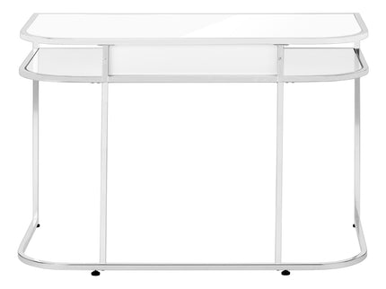 Computer Desk For Home Office, Laptop, Storage Drawers, Contemporary And Modern - White
