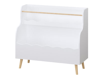 Kids Bookcase, Children Book Organizer Toy Storage Cabinet - White