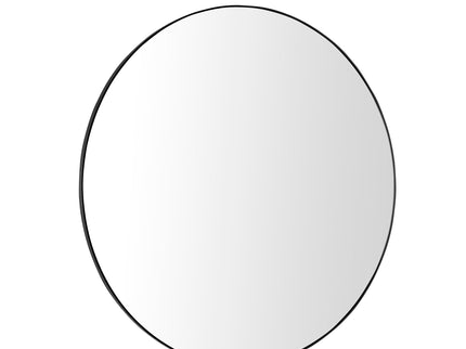 Wall Circular Framed Vanity Mirror For Bathroom, Living Room Decor - Black