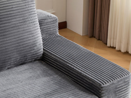 Comfortable Deep Seat Loveseat Sofa Bed, Reversible Cushion With Pillows