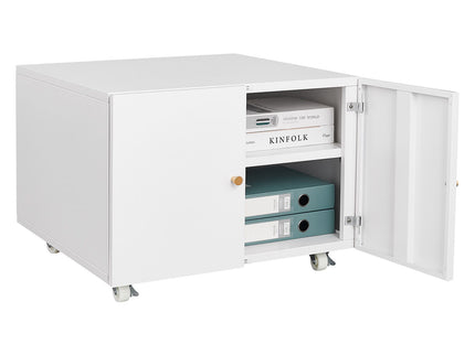Office Furniture Copier Cabinet 2 Door Steel Copier Stand Mobile Pedestal File Printer Stand