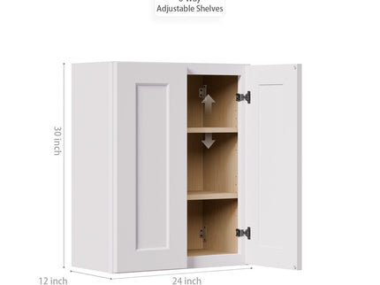 Shaker Wall Cabinet With Soft-Close Doors, Adjustable Shelves