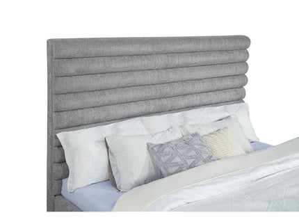 Fandango - Eastern Bed With Rolled Tufting - Gray