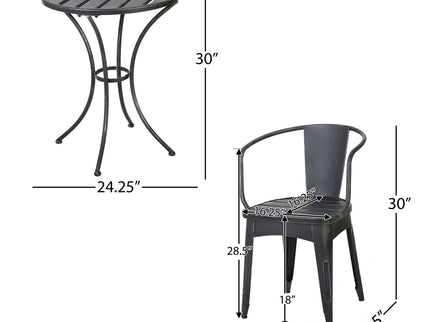 Yearn - 3 Piece Bistro Set With Table And 2 Chairs