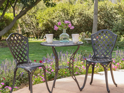 Bono Metal Bistro Set - Black