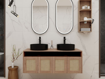 Bathroom Vanity & Art Sink And Storage Rack, Float Mounting Design