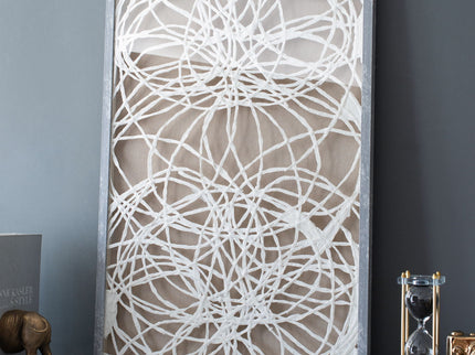 Leaf Shadow Box Wall Decor (Set of 2) - White / Gray