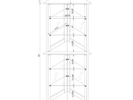 Corner Curio Dispaly Cabinet With Lights, Adjustable Tempered Glass Shelves, Mirrored Back (E26 Light Bulb Not Included)