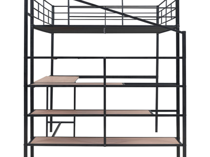 Loft Bed With Desk And Lateral Storage Ladder