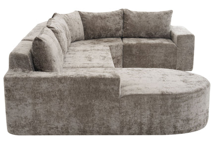 Modular Cloud Sectional Sofa Set, U-Shaped Upholstered Couch With Deep Seat