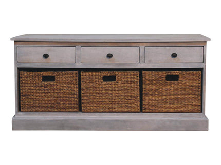 Basket Storage Cabinet - Gray Ash