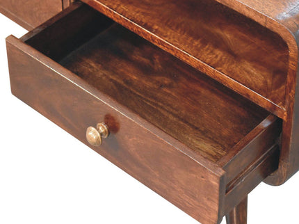 Solid Wood Curved Media Unit