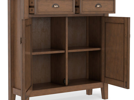 Redmond - Entryway Cabinet With Adjustable Shelves And Drawers - Brown