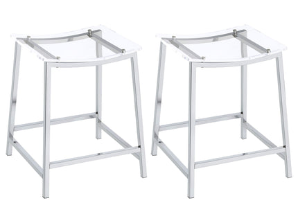 Staten - Backless Counter Stool (Set of 2) - Chrome