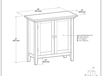 Redmond - Handcrafted Low Storage Cabinet