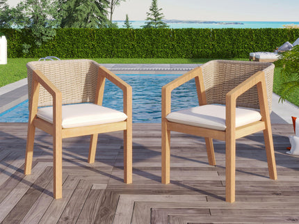 Patio Dining Chair (Set of 2) - Light Teak