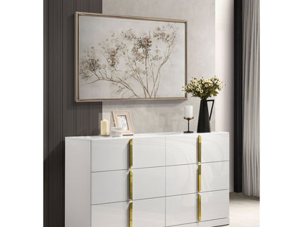 Lauryn - 6 Drawer Dresser Cabinet - Gloss White