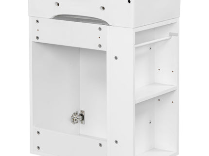 Modern Bathroom Vanity With Sink, Diamond Pattern Doors