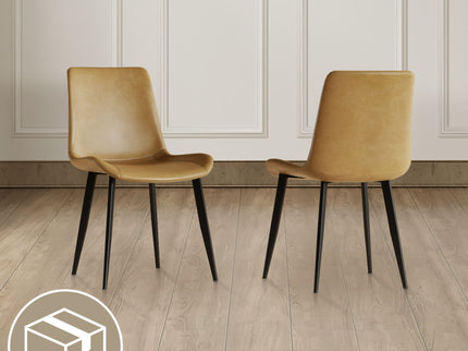 Modern Dining Chair With Carbon Steel Legs