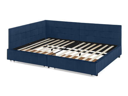 Elegant Design Storage Upholstered Tufted Bed Frame With Backrest And Armrests