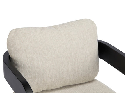 Dining Chairs With Pillow Back (Set of 2) - Beige / Black