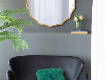 Round Sunburst Wall Mirror With, Wall Decor Mirror For Entryway Bedroom Living Room - Gold