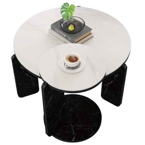 Round Coffee & End Table Set