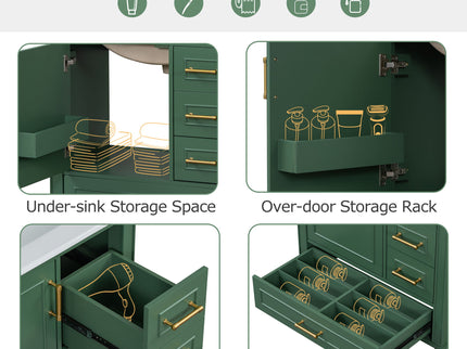 Traditional Bathroom Vanity Set With Soft Close Doors