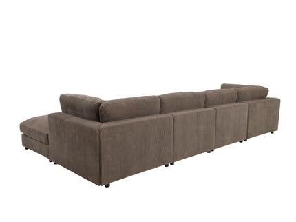 Upholstered Modular Sectional & Custom Configuration And Toss Pillows