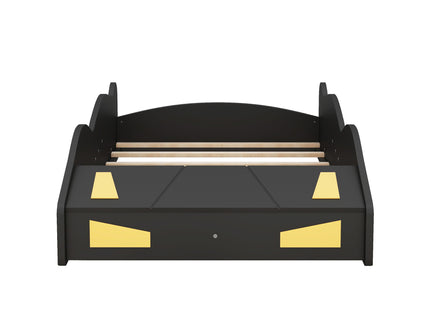 Race Car Shaped Platform Bed With Wheels And Storage