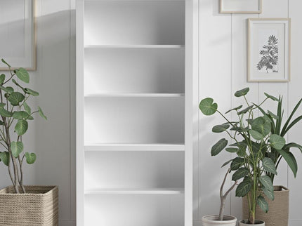 High 5 Shelf Bookcase - Jasmine Whitewash / Barnwood