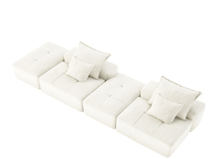 Modern Oversized Diy Combination Modular Sectional Sofa With Pillows
