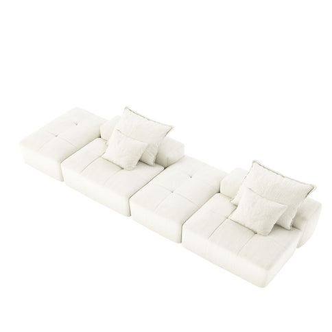 Modern Oversized Diy Combination Modular Sectional Sofa With Pillows