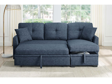 Upholstered Sectional & Pull Out Bed And Chaise Storage