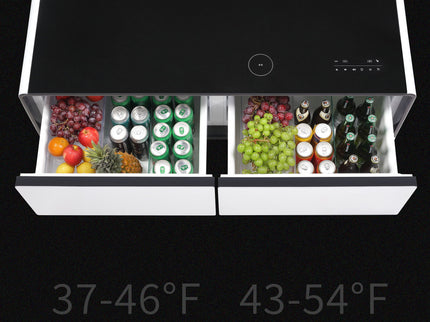Modern Smart Coffee Table With Built-In Fridge, tooth Speaker, Wireless Charging Module, Touch Control Panel, Power Socket, USB Interface, Outlet Protection, Atmosphere Light
