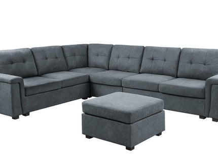Isla - Fabric Sectional Sofa With Ottoman