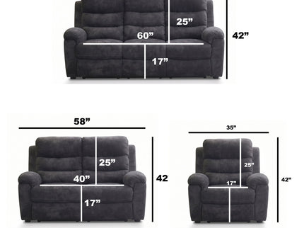 Manual Reclining Sofa Set