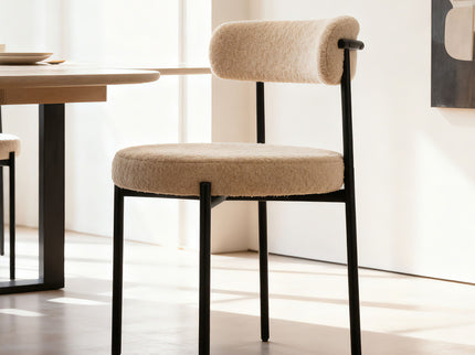 Medieval - Curved Back Kitchen Dining Chairs (Set of 4) - Beige