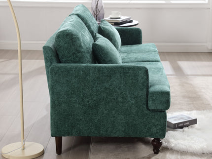 Mid Century Modern Fabric Loveseat Sofa, 2 Seat Upholstered Couch