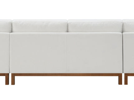 Valiant - Chenille Sectional Sofa With 4 Pillows - Ivory