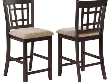 Lattice Back Counter Height Stools (Set of 2)