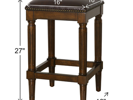 Square Stool With Upholstered Seat