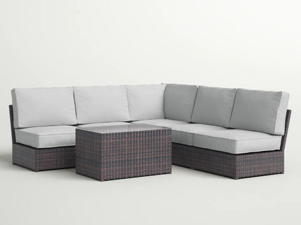 Modular 4 Person Outdoor Seating Group With Cushions - Espresso