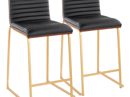 Mason Mara - Contemporary Design Fixed Height Counter Stool (Set of 2)